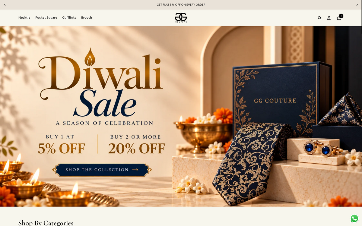 GG Couture website, desktop view